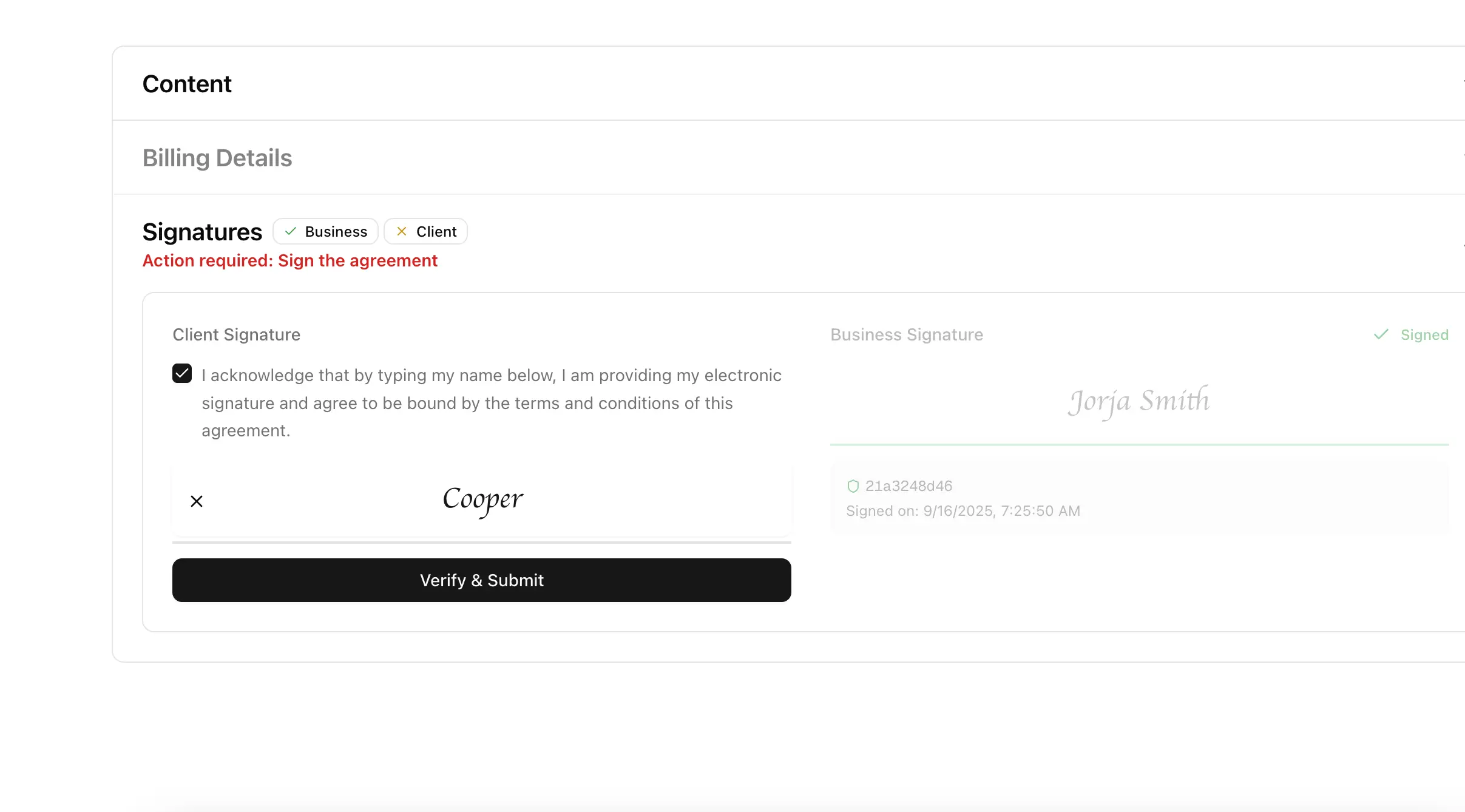 Collect digital signatures